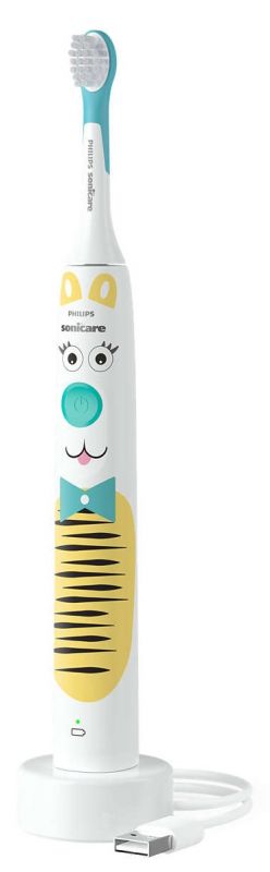 Щітка зубна елекр. Philips, Philips Sonicare For Kids, для дітей, насадок-1, 2 комплекти наклейьок, білий
