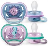 Пустушка Avent ортодонтична Ultra Air для дівчат 6-18 міс 2шт