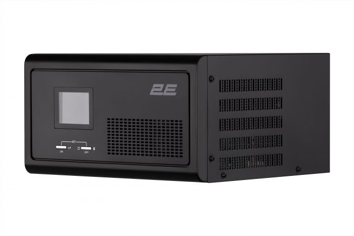 Інвертор 2E HI600, 600W, 12V - 230V, LCD, AVR, 2xSchuko + DC output