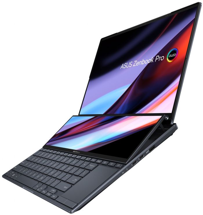 Ноутбук ASUS Zenbook Pro 14 Duo UX8402VU-P1060 14.5" 2.8K OLED Touch, Intel i7-13700H, 16GB, F1TB, NVD4050-6, NoOS, Чорний
