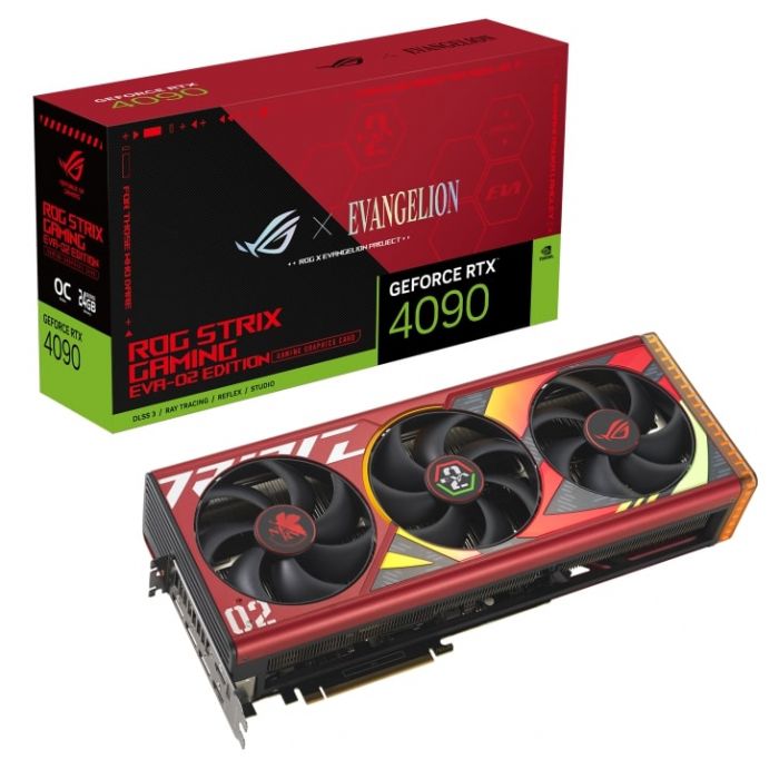 Відеокарта ASUS GeForce RTX 4090 24GB GDDR6X STRIX OC GAMING EVA-02-EDITION ROG-STRIX-RTX4090-O24G-EVA-02-EDITION