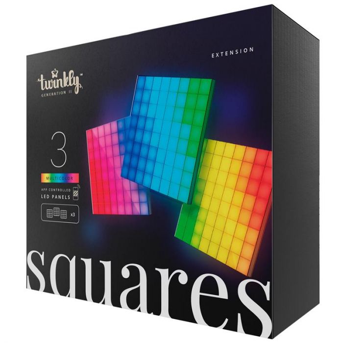 Панель Smart LED Twinkly Squares 3 RGB, Gen II, IP20, 16x16см, розширення до TWQ064STW-07-BEU