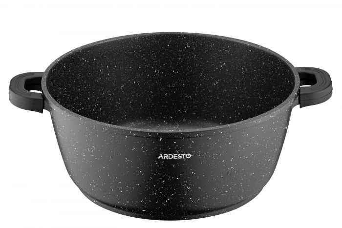Каструля зі скляною кришкою ARDESTO Gemini Anzio, 6.4л, алюміній, чорний