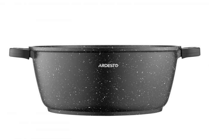 Каструля зі скляною кришкою ARDESTO Gemini Anzio, 6.4л, алюміній, чорний