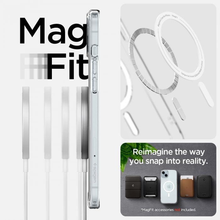 Чохол Spigen для Apple iPhone 15 Plus Ultra Hybrid MagFit, White