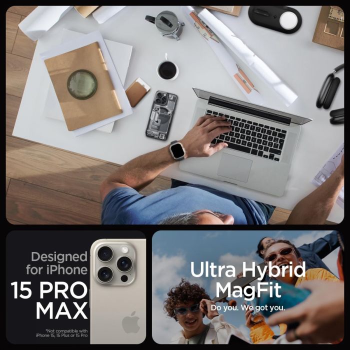 Чохол Spigen для Apple iPhone 15 Pro Max Ultra Hybrid MagFit, Zero One