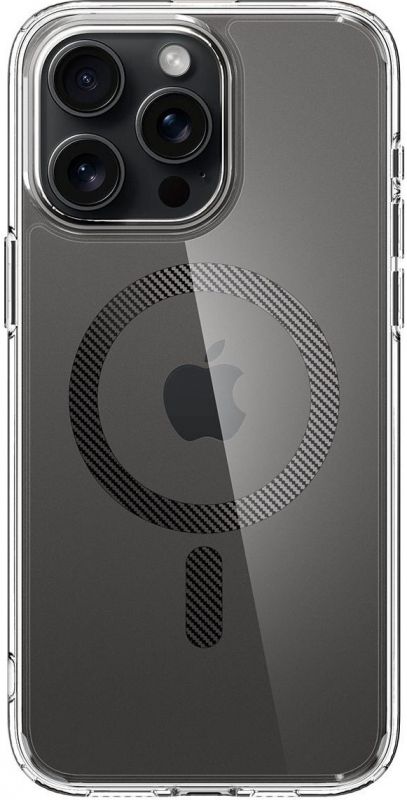 Чохол Spigen для Apple iPhone 15 Pro Ultra Hybrid MagFit, Carbon Fiber