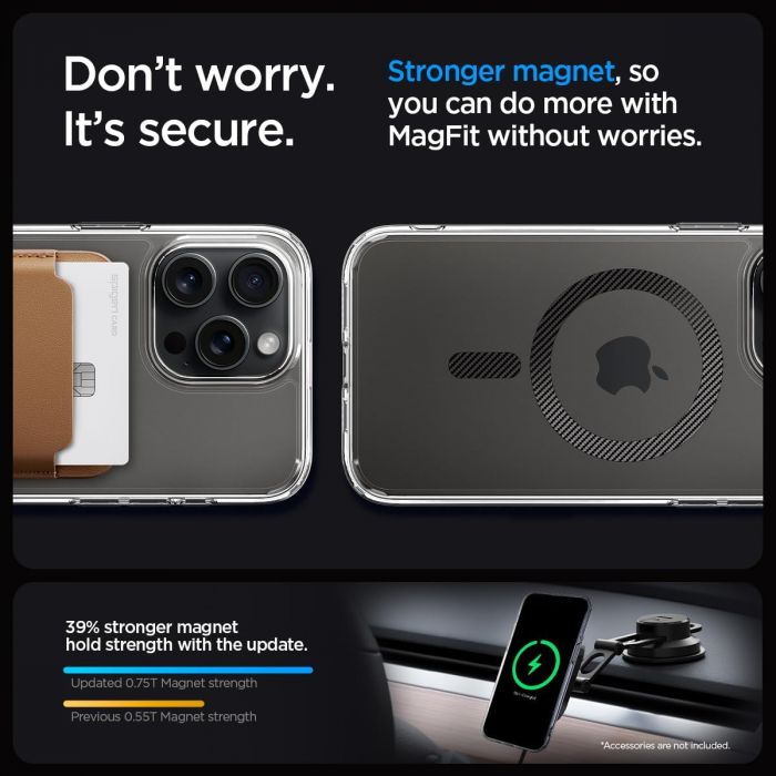 Чохол Spigen для Apple iPhone 15 Pro Ultra Hybrid MagFit, Carbon Fiber