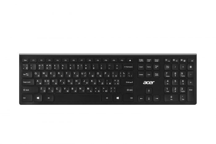 Комплект клавіатура та миша Acer OKR030, WL, EN/UKR/RU, чорний