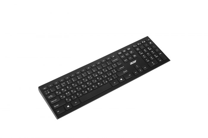 Клавіатура Acer OKR010, 109key, WL, EN/UKR/RU, чорний