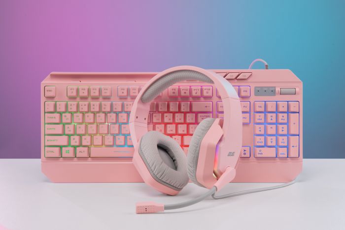 Клавіатура 2E GAMING KG315 RGB USB Pink Ukr