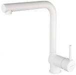 Змішувач для кухні Deante Aster, довж.виливу - 209мм, поворотний, витяжний, 1важіль, білий