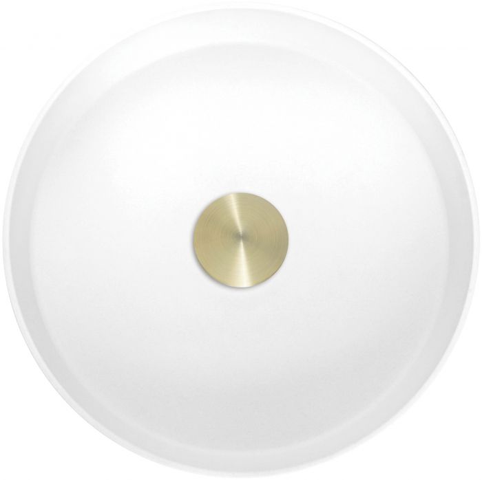Раковина Deante Silia, граніт, кругла, без крила, диаметр 360х105мм, чаша - 1, накладна, алебастр