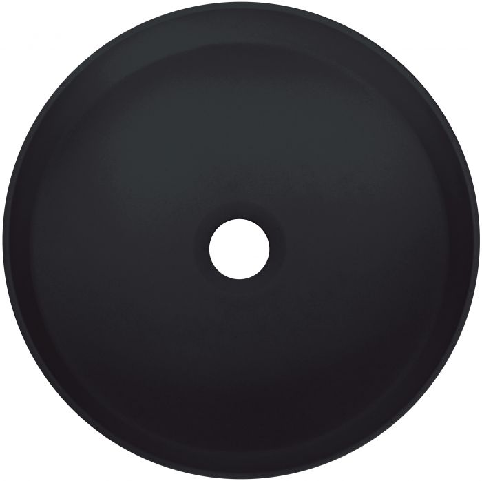 Раковина Deante Silia, граніт, кругла, без крила, диаметр 360х105мм, чаша - 1, накладна, чорний матовий