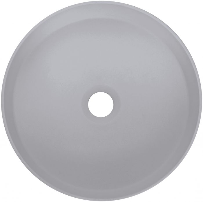 Раковина Deante Silia, граніт, кругла, без крила, диаметр 360х105мм, чаша - 1, накладна, сірий
