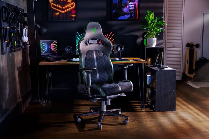 Крісло Razer Enki ПУ шкіра, 4D-Armrests, чорно-зелений