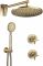 Душовий набір Deante Temisto зі змішувачем, верхній душ, лійка, кріпл. - прихованого монтажу, латунь