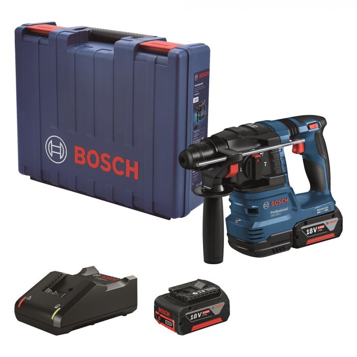 Перфоратор Bosch GBH 185-LI, акумуляторний, 18В,  SDS-Plus, 1.9Дж,  безщітковий, 2х4.0Ah