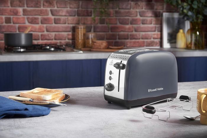 Тостер  Russell Hobbs Colours Plus, 1600Вт, нержав., підігрів,разморозка, сірий