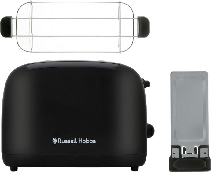 Тостер  Russell Hobbs Colours Plus, 1600Вт, нержав., підігрів,разморозка, чорний