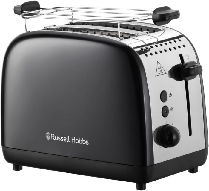 Тостер  Russell Hobbs Colours Plus, 1600Вт, нержав., підігрів,разморозка, чорний