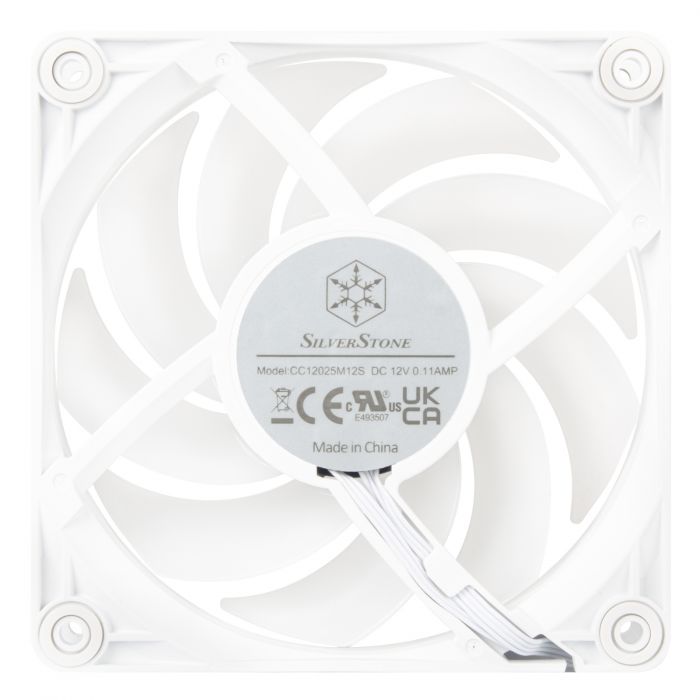 Корпусний вентилятор SilverStone Vista VS120W-ARGB, 120мм, 2000rpm, 4pin PWM, 3pin +5VARGB, 30.6dBa, білий