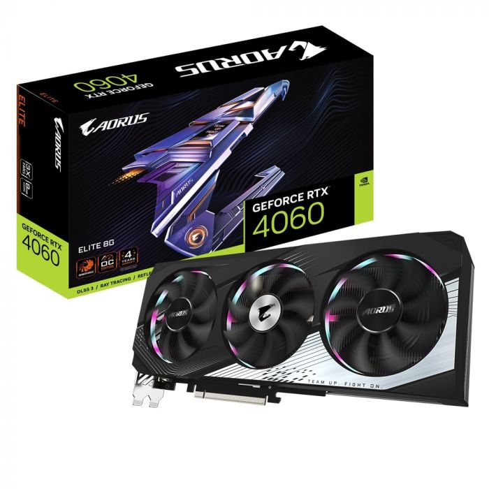 Відеокарта GIGABYTE GeForce RTX 4060 8GB GDDR6 AORUS ELITE