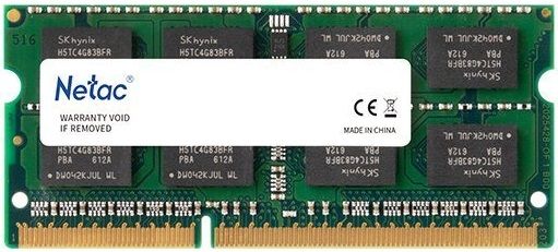Пам'ять ноутбука Netac DDR3 8GB 1600 1.35/1.5V
