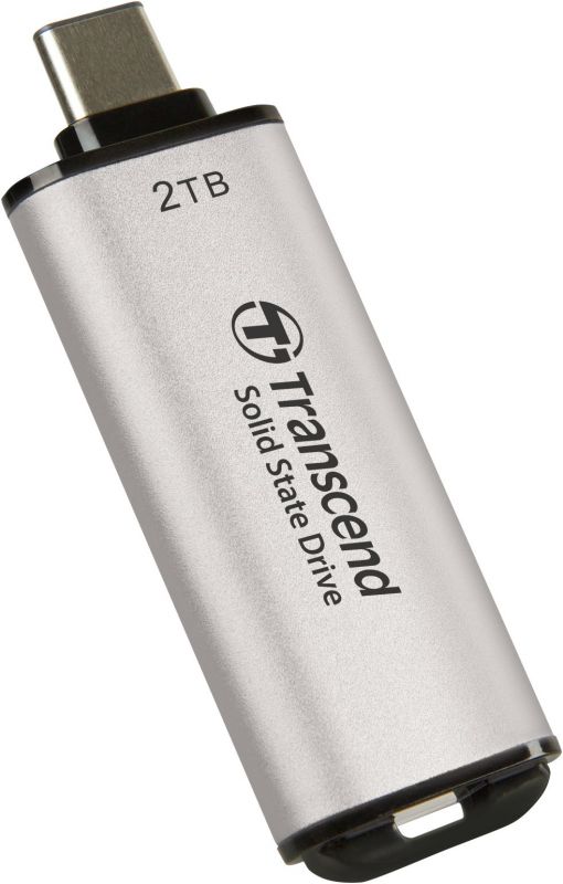 Портативний SSD Transcend 2TB USB 3.1 Gen 2 Type-C ESD300 Silver