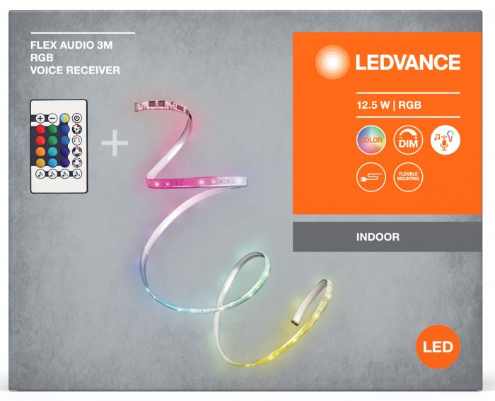 Стрічка світлодіодна LEDVANCE FLEX AUDIO 12,5W, 3M RGB VR RC