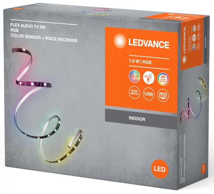 Стрічка світлодіодна LEDVANCE FLEX AUDIO TV 1,8W, 2M RGB COLORSEN USB