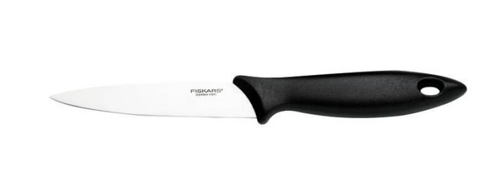 Кухонний ніж для коренеплодів Fiskars Essential, 11 см, нержавіюча сталь, пластик