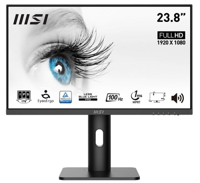 Монітор MSI 23.8" PRO MP243XP HDMI, DP, MM, IPS, 100Hz, 4ms, sRGB 119%, Pivot