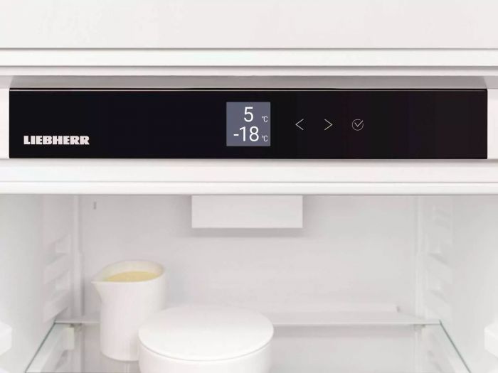 Холодильник Liebherr з нижн. мороз., 201.5x59.7х67.5, холод.відд.-266л, мороз.відд.-94л, 2дв., А, NF, диспл внутр., білий
