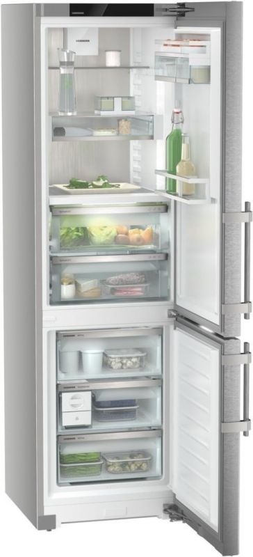 Холодильник Liebherr з нижн. мороз., 201.5x59.7х67.5, холод.відд.-253л, мороз.відд.-94л, 2дв., A+++, NF, диспл внутр., BioFresh, сірий