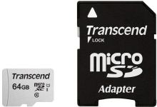 Карта пам'яті Transcend microSD   64GB C10 UHS-I U1 High Endurance (85TB)