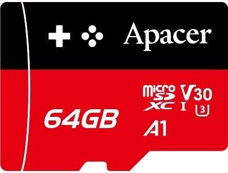Карта пам'яті Apacer microSD  64GB C10 UHS-I U3 A1 R100/W80MB/s