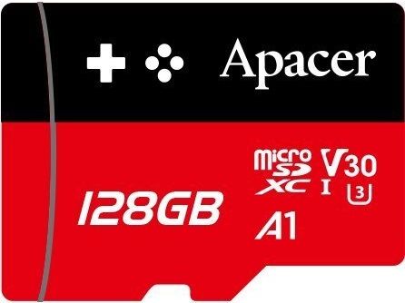 Карта пам'яті Apacer microSD 128GB C10 UHS-I U3 A1 R100/W80MB/s