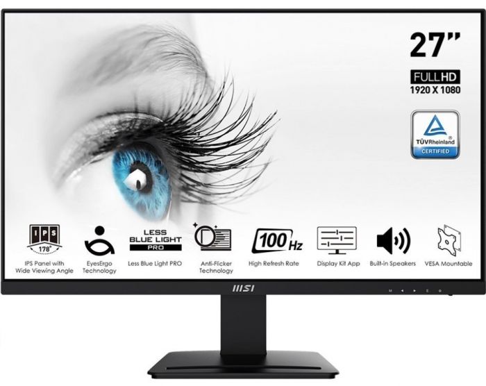 Монітор MSI 27" PRO MP273A D-Sub, HDMI, DP, MM, IPS, 100Hz, 4ms, sRGB 106%