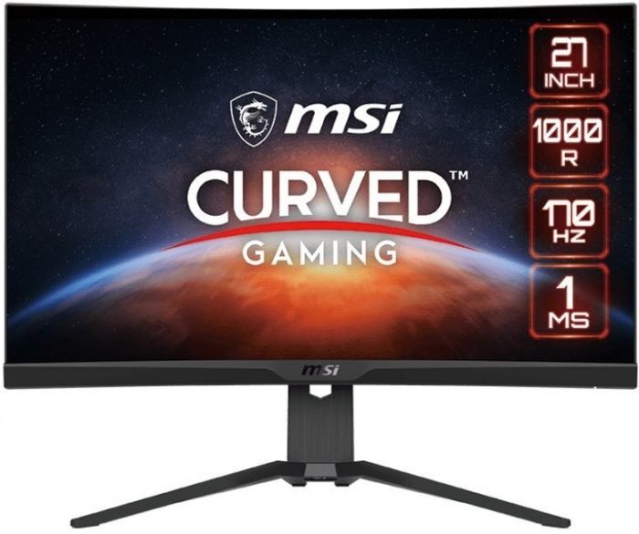 Монітор MSI 27" G272CQP, 2xHDMI, DP, Audio, VA, 2560x1440, 170Hz, 1ms, sRGB 113%, CURVED, AdaptiveSync, HAS