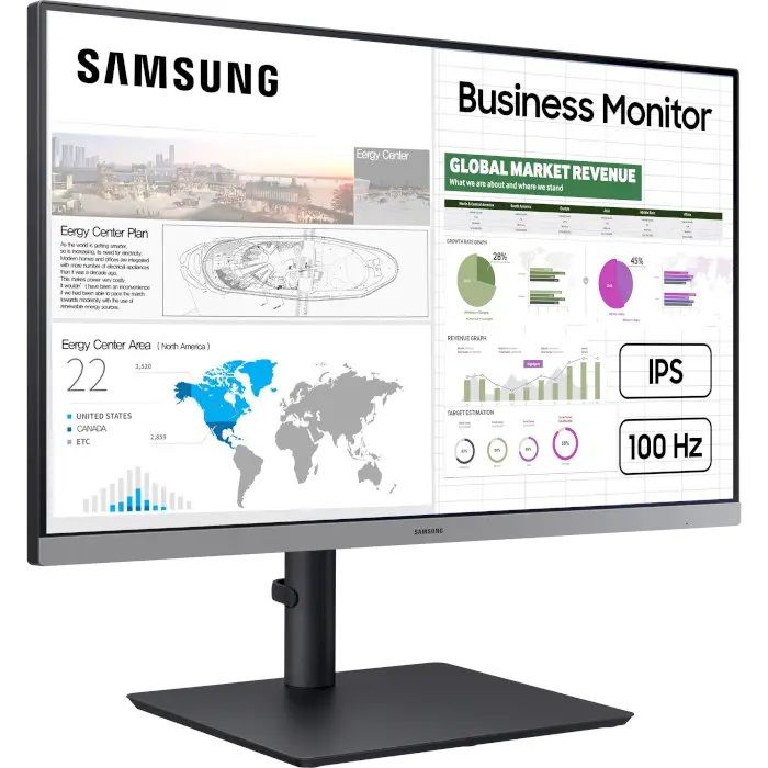 Монітор Samsung 23.8" S24C430 HDMI, DP, USB, IPS, 100Hz, 4ms