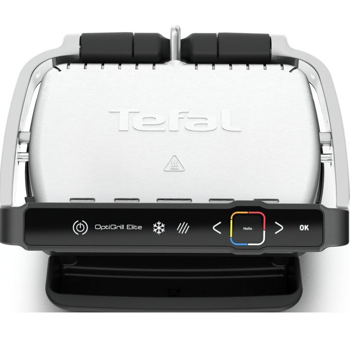 Гриль Tefal прижимний OptiGrill Elite 2000Вт, темп. режимів-15, з`ємні пластини, метал