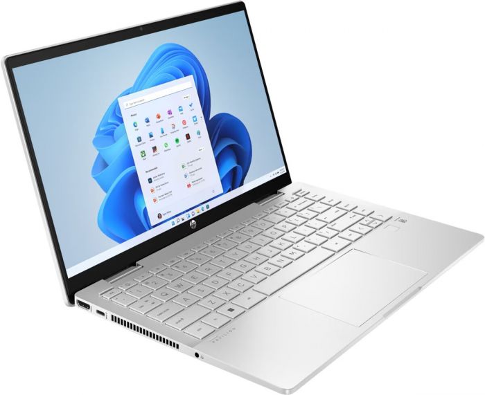 Ноутбук HP Pavilion x360 14-ek1003ua 14" FHD IPS Touch, Intel i3-1315U, 8GB, F256GB, UMA, DOS, сріблястий