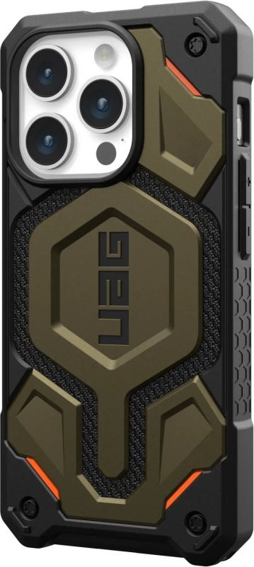 Чохол UAG для Apple iPhone 15 Pro Max Monarch Pro Magsafe, Kevlar Elemental Green