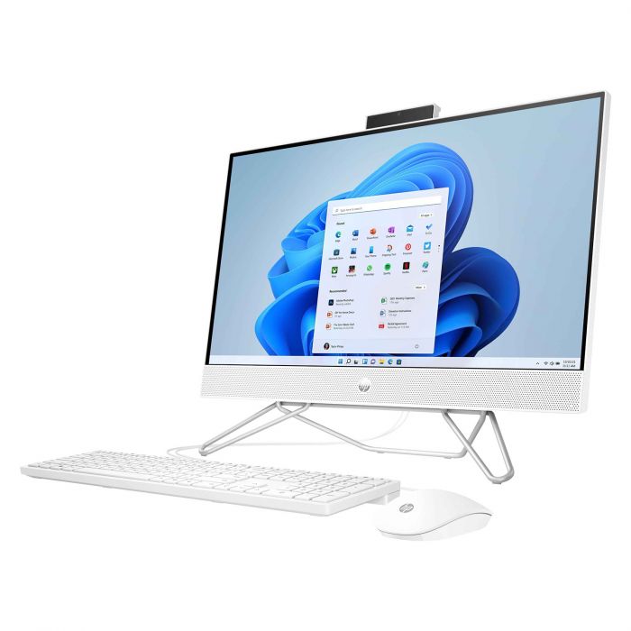 Комп'ютер персональний моноблок HP 205-G8 23.8" FHD IPS AG, AMD R5-5500U, 8GB, F512GB, UMA, WiFi, кл+м, DOS, білий