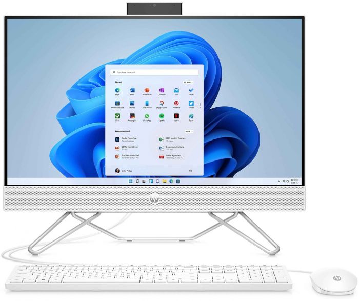 Комп'ютер персональний моноблок HP 205-G8 23.8" FHD IPS AG, AMD R5-5500U, 8GB, F512GB, UMA, WiFi, кл+м, Win11P, білий