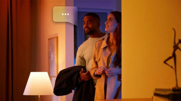 Лампа розумна Philips Hue GU10, 5.7W(50Вт), 2000K-6500K, RGB, ZigBee, Bluetooth, димування