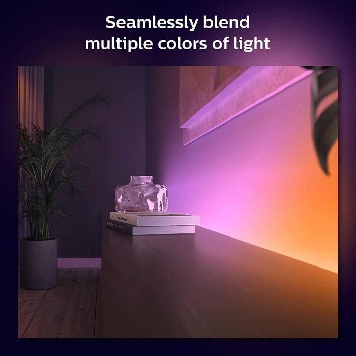 Стрічка світлодіодна розумна Philips Hue Gradient, 0.5W(20Вт), 2000K-6500K, RGB, Gradient, ZigBee, димування, подовжувач, 1м