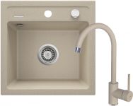 Набір для кухні Deante Zorba, гранітна мийка ZQZ_7103 + зміш. BEN_762M, пісок