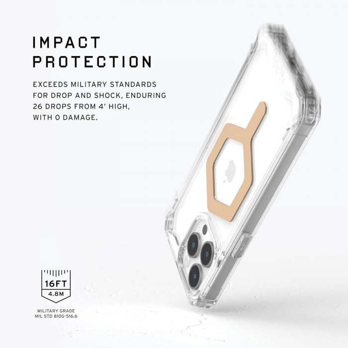 Чохол UAG для Apple Iphone 15 Pro Max Plyo Magsafe, Ice/Gold